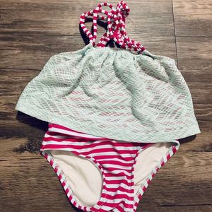 Baby girls two piece bathing suit